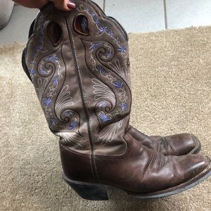 Tony Lama purple grey cowboy boots